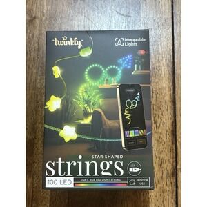 Twinkly 100 LED Star Shaped String Lights USB-C App-Controlled Twinkle OPEN BOX